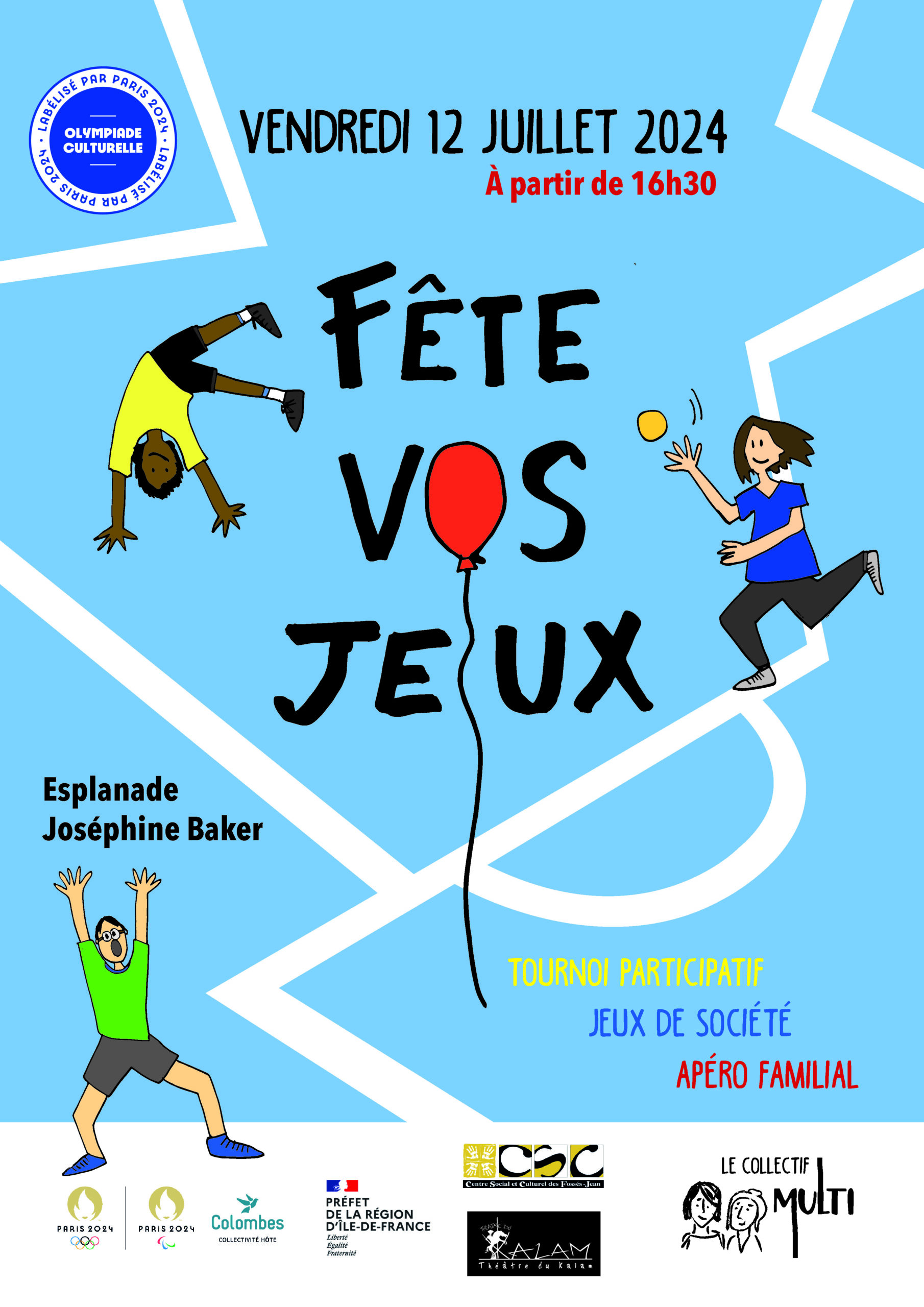 Affiche fête vos jeux